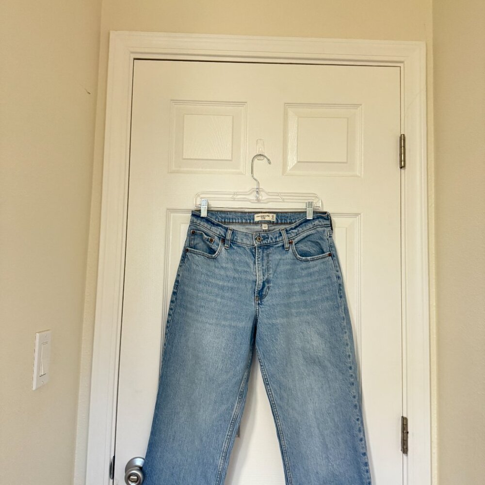 ABERCROMBIE & FITCH The Baggy low Rise Denim Jeans Curve Love Size 27 - Picture 6 of 8